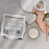 Unique Newspaper Fun Facts Photos Wedding Napkins スタンダードカクテルナプキン