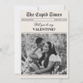 Unique Newspaper Photo Valentine's Day Card シーズンカード (正面)