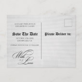 Unique  Newspaper wedding Announcement Postcard 案内ポストカード (裏面)