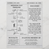 Unique Newspaper Wedding Programs チラシ (裏面)