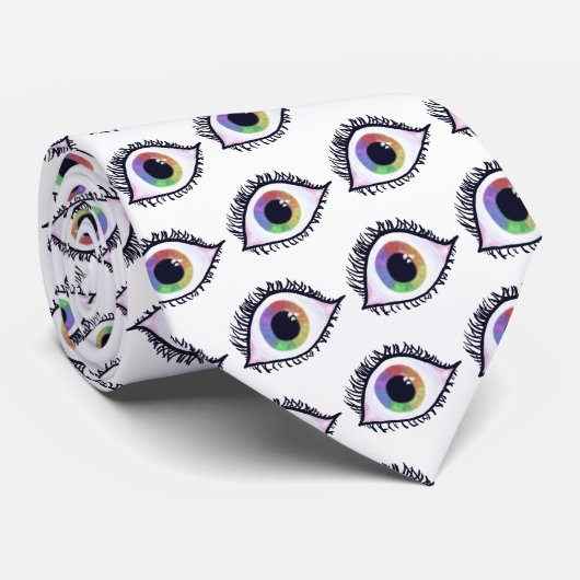 Unique One of a Kind Colourful Eyes Neck Tie ネクタイ (ロール)