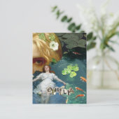 Unique Ophelia Mixed Media Collage ポストカード (スタンド正面)