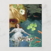 Unique Ophelia Mixed Media Collage ポストカード (正面)