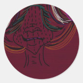 Unique Original Animation Stickers ラウンドシール (正面)