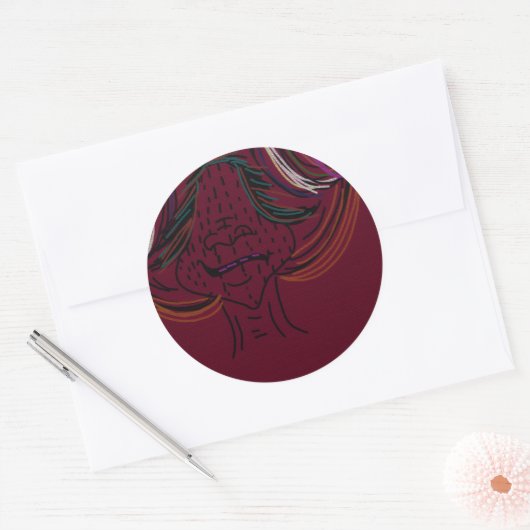 Unique Original Animation Stickers ラウンドシール (封筒)