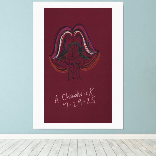 Unique Original Animation Stretched Canvas キャンバスプリント (インサイチュ (ウッドフロア))