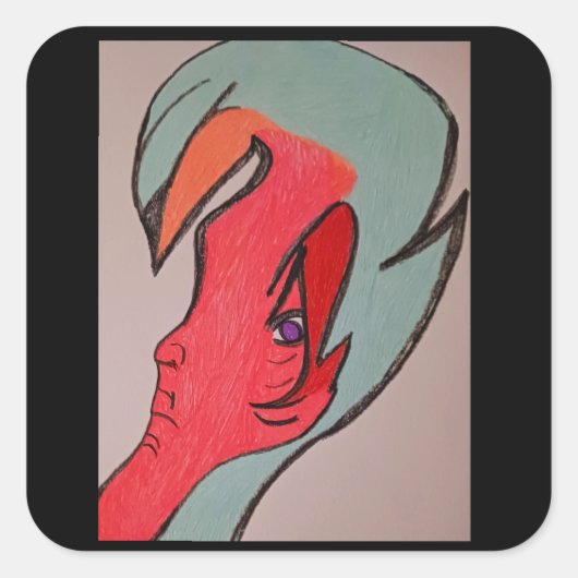 Unique Original Character Art Sticker Sheets スクエアシール (正面)