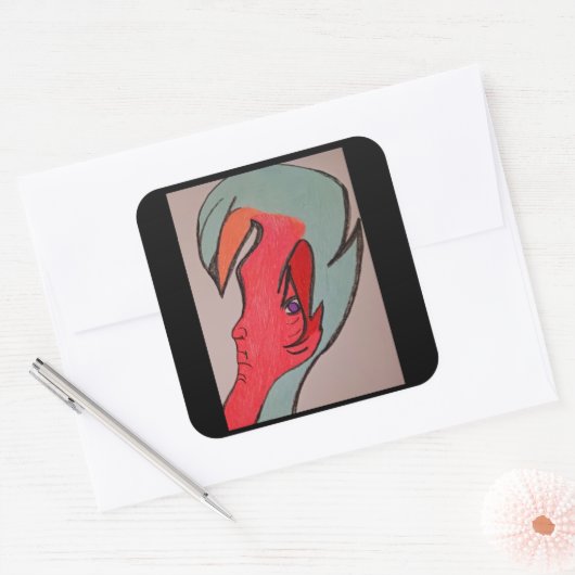 Unique Original Character Art Sticker Sheets スクエアシール (封筒)