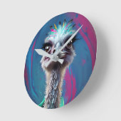 Unique Ostrich design ラウンド壁時計 (傾斜)