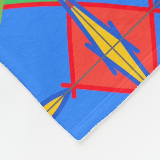 Unique Pattern Abstract Fleece Blanket フリースブランケット (角)