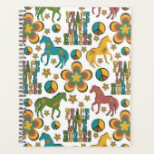 Unique Peace Love Horses Planner Journal プランナー手帳 (正面)