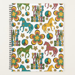 Unique Peace Love Horses Planner Journal プランナー手帳