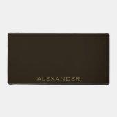 Unique personalized name brown &black デスクマット (正面)