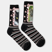 Unique Personalized Pet Photo Crew Socks ソックス (右)