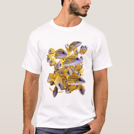 Unique Photo Art Shirt - Yellow Fishes Tシャツ (正面)