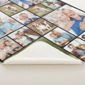 Unique Photo Collage Personalize Modern 18 Picture シェルパブランケット (3/4)