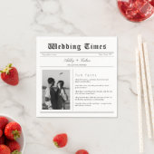 Unique Photo Fun Facts About Newspaper Wedding  スタンダードカクテルナプキン (インサイチュ)
