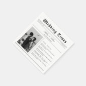 Unique Photo Fun Facts About Newspaper Wedding  スタンダードカクテルナプキン (角)