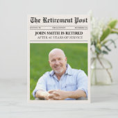Unique Photo Newspaper Retirement Card (スタンド正面)