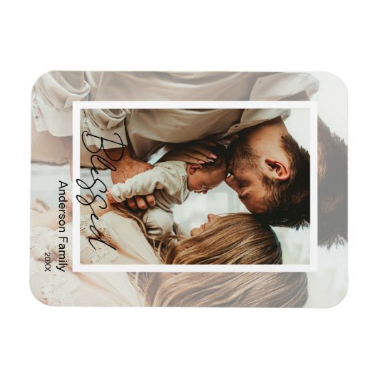 Unique Photo on Photo Blessed  マグネット (横)