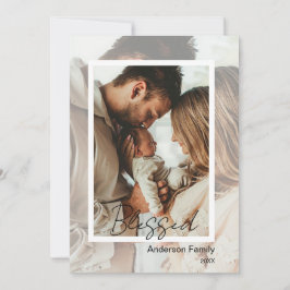 Unique Photo on Photo Tabletop Plaque  Easel 案内状