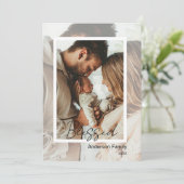 Unique Photo on Photo Tabletop Plaque  Easel 案内状 (スタンド正面)