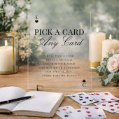Unique Pick A Card Any Card Wedding Guestbook アクリルサイン