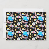 Unique Pool Party Note Card in Black ノートカード (正面)