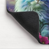Unique purple cat mouse pad designed for cat lover マウスパッド (コーナー)