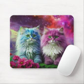 Unique purple cat mouse pad designed for cat lover マウスパッド (マウス)