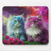 Unique purple cat mouse pad designed for cat lover マウスパッド (正面)