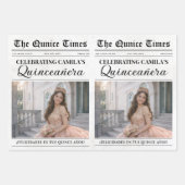 Unique Quinceañera Flower Bouquet, Newspaper ラッピングペーパーシート (正面3)