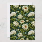 Unique Ranunculus Sparkle First Birthday Gift 招待状 (裏面)