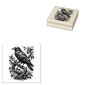 Unique Raven Vintage Scrapbooking Wood Stamp ラバースタンプ (押印)