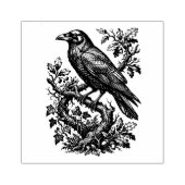 Unique Raven Vintage Scrapbooking Wood Stamp ラバースタンプ (インプリント)