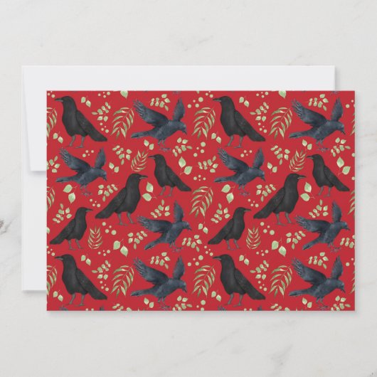 Unique Ravens Note Card in Red ノートカード (正面)