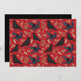 Unique Ravens Note Card in Red ノートカード