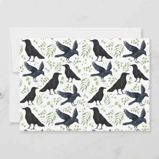Unique Ravens Note Card in White ノートカード (正面)