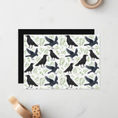 Unique Ravens Note Card in White ノートカード (正面/裏面インサイチュ)