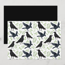 Unique Ravens Note Card in White ノートカード