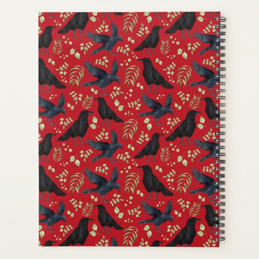 Unique Ravens Planner Journal in Red プランナー手帳 (裏面)