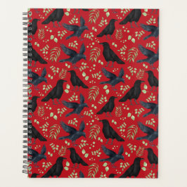 Unique Ravens Planner Journal in Red プランナー手帳
