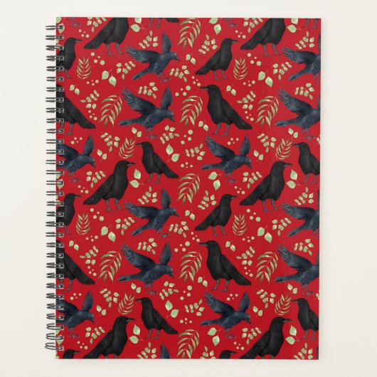 Unique Ravens Planner Journal in Red プランナー手帳 (正面)