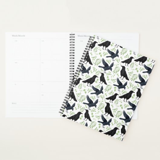 Unique Ravens Planner Journal in White プランナー手帳 (ディスプレー)