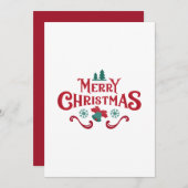 Unique Red Christmas Card シーズンカード (正面/裏面)