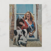 Unique Retro Dairy Princess Collage  ポストカード (正面)