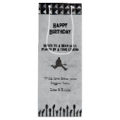 Unique Rockstar Guitarist Happy Birthday ワインギフトバッグ (正面)