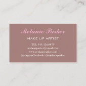 Unique Rose Gold Lips Makeup Artist  名刺 (裏面)