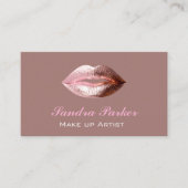 Unique Rose Gold Lips Makeup Artist  名刺 (正面)