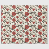 Unique Rose Modern Wrapping Paper ラッピングペーパー (フラット)